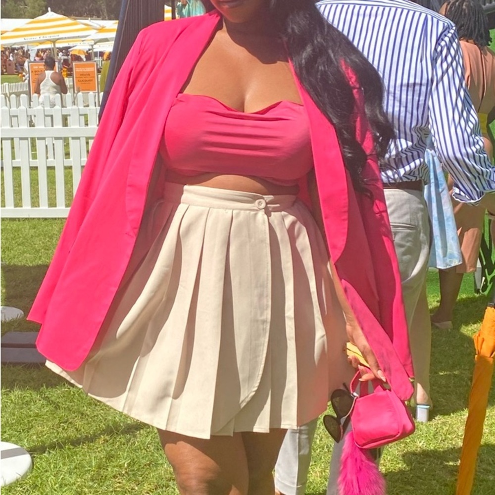 Hot Pink oversized Blazer